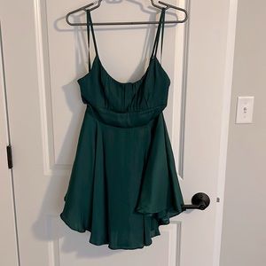 Hello Molly Kelly Green Satin Dress Size Small